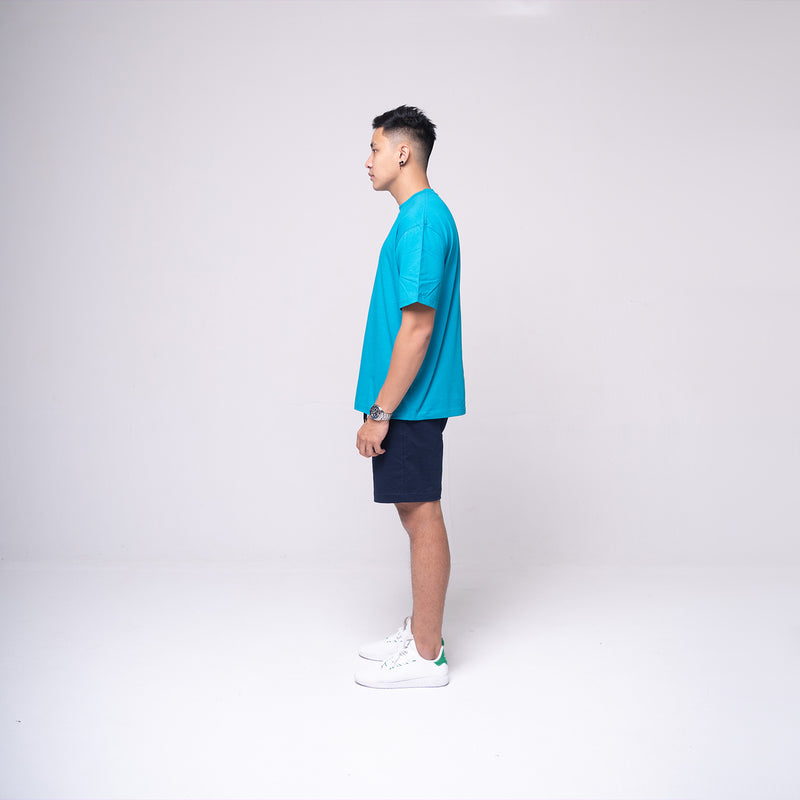 Oversized Basic T-shirt Turquoise