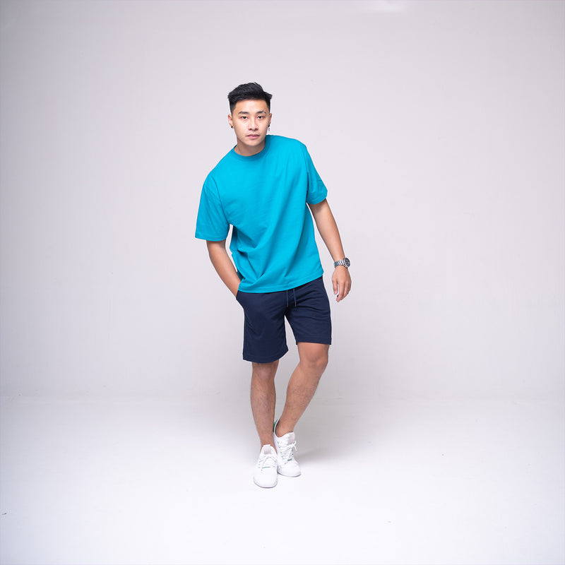 Oversized Basic T-shirt Turquoise